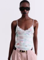 PRINTED DRAPED BODYSUIT