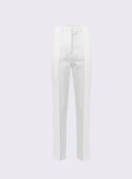 WHITE TAILORED PANTS WITH NERVIR