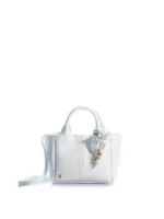 The Mini Charming Tote – White Leather