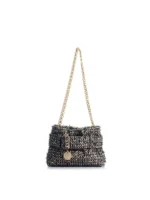 The Pepper Mini – Black & White Raffia