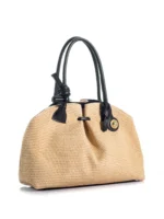 The Swan 2.0 Maxi – Natural Raffia & Black Leather - Image 4