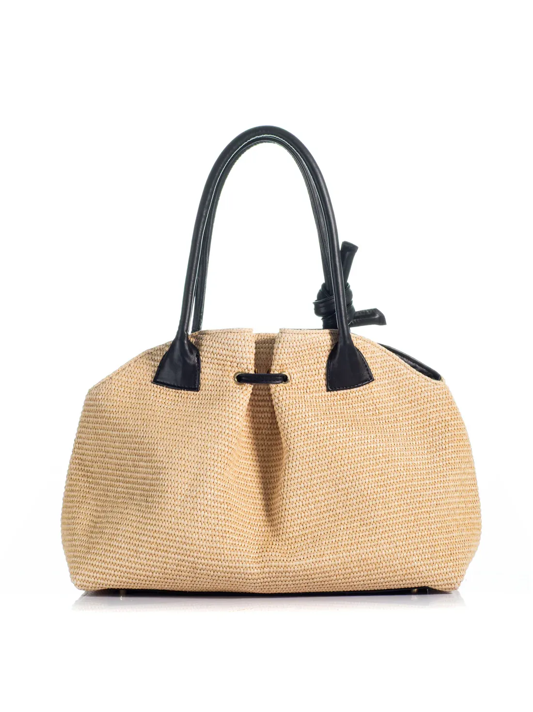 The Swan 2.0 Maxi – Natural Raffia & Black Leather - Image 7