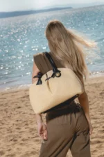 The Swan 2.0 Maxi – Natural Raffia & Black Leather - Image 5