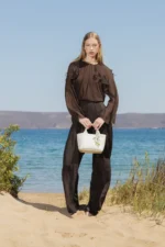 The Mini Charming Tote – White Leather - Image 2