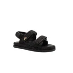 Vera - Black | Raffia Sandals ALIBI